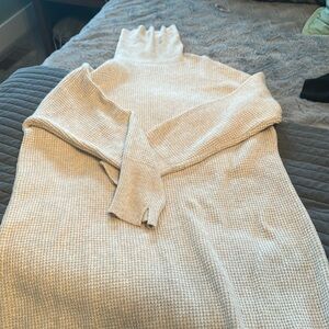 Aerie, size Medium, waffle knit, turtleneck, sweater dress